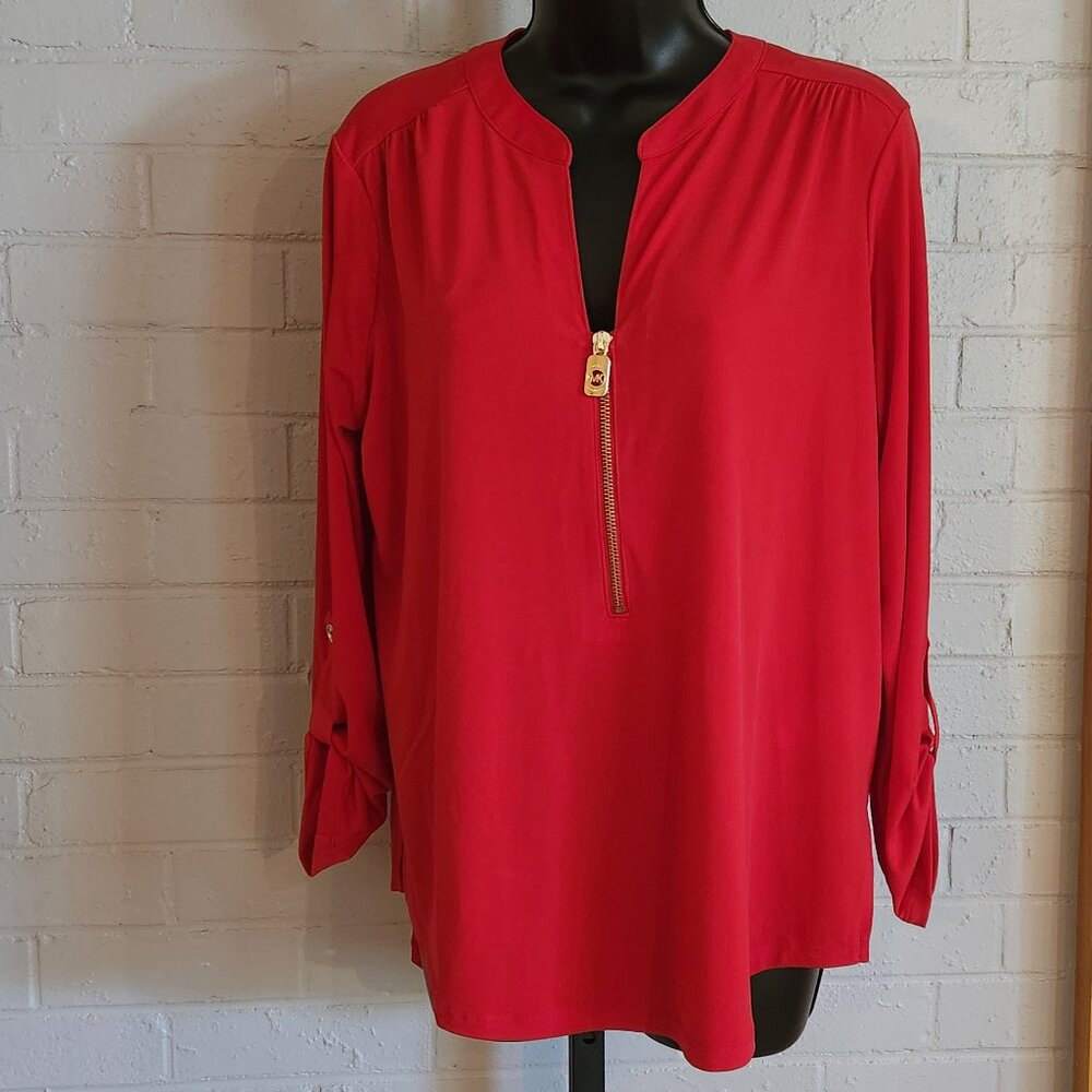 .Half Zip Blouse from Michael Kors